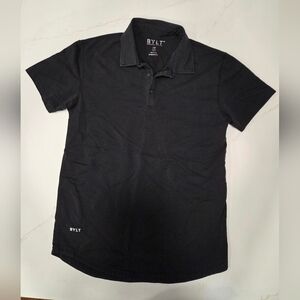 BYLT Basics Black Short-Sleeve Polo